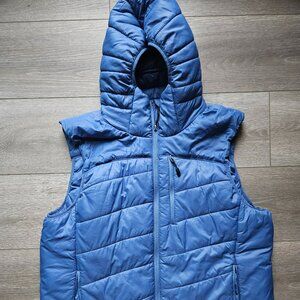 Lager 157 blue puffer vest hoodie size XL in excellent condition